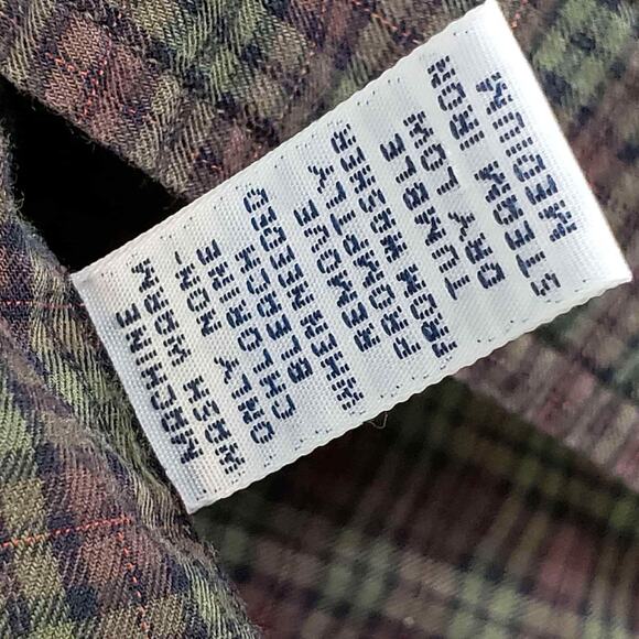 Polo Ralph Lauren Oxford Shirt Men’s Size Medium Green Red Plaid LS Button Down - Picture 8 of 9